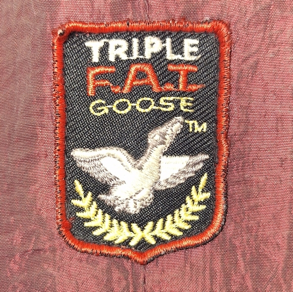 Vintage Triple Fat Goose Down Jacket with Unique Pattern in a ladies size XL. - Picture 3 of 15